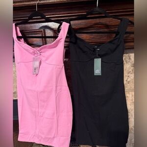Wild Fable Sweetheart Neckline Mini Dress Bundle 2 Black Pink Womens Size S NWT